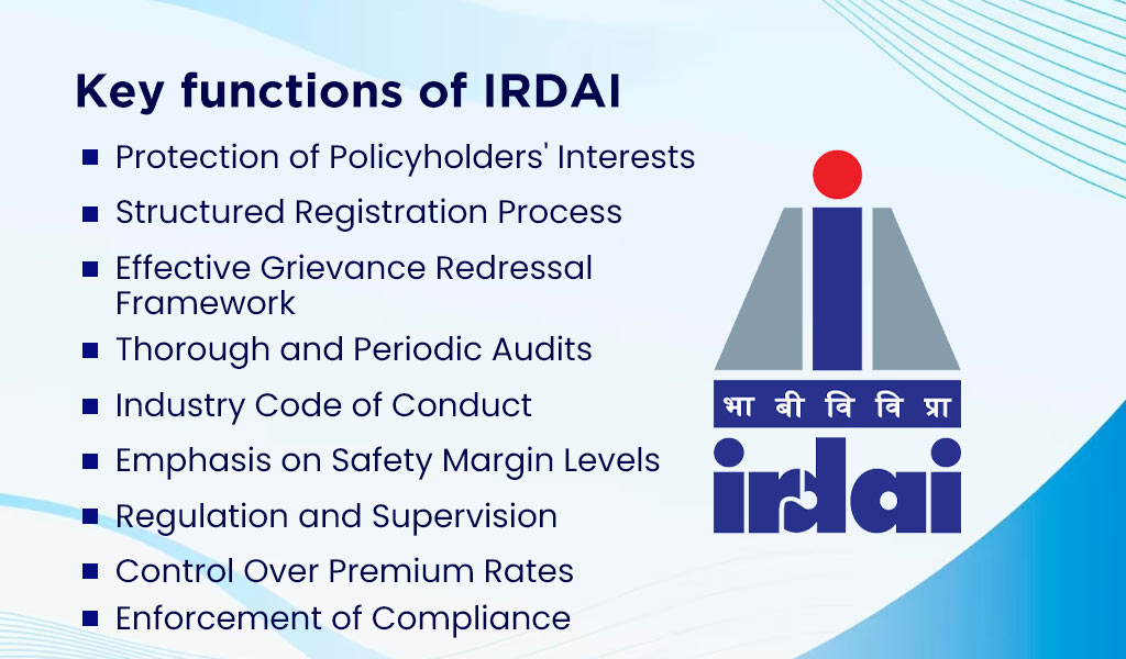key functions of IRDAI